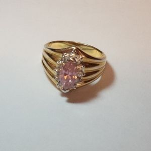 EDCO pink and gold ring